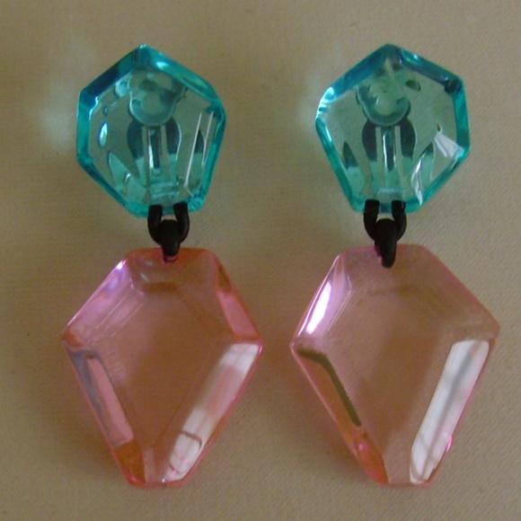 MONIES Gerda Lynggaard Lucite Dangle Earrings - NEW - Picture 13 of 14